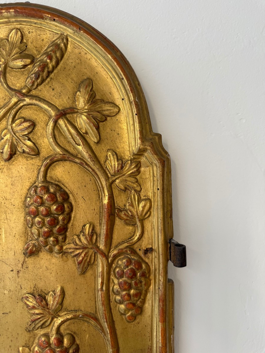 Anta lignea dorata di tabernacolo - Italia XVIII secolo-photo-2