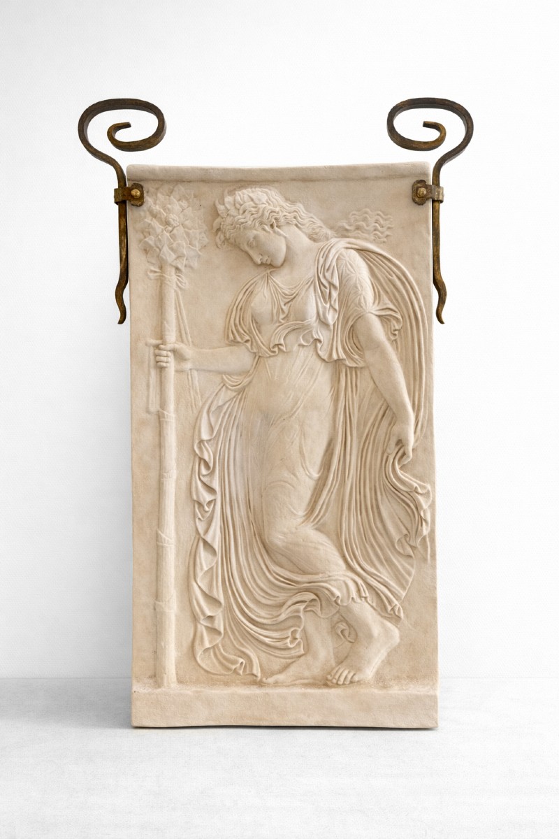 Coppia di pannelli decorativi in resina e polvere di marmo Italia - inizio XX secolo -photo-2