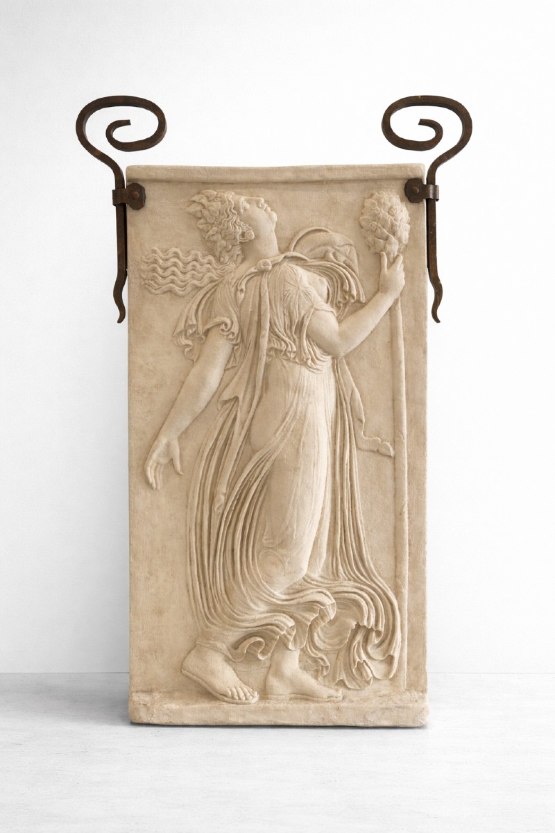 Coppia di pannelli decorativi in resina e polvere di marmo Italia - inizio XX secolo -photo-3