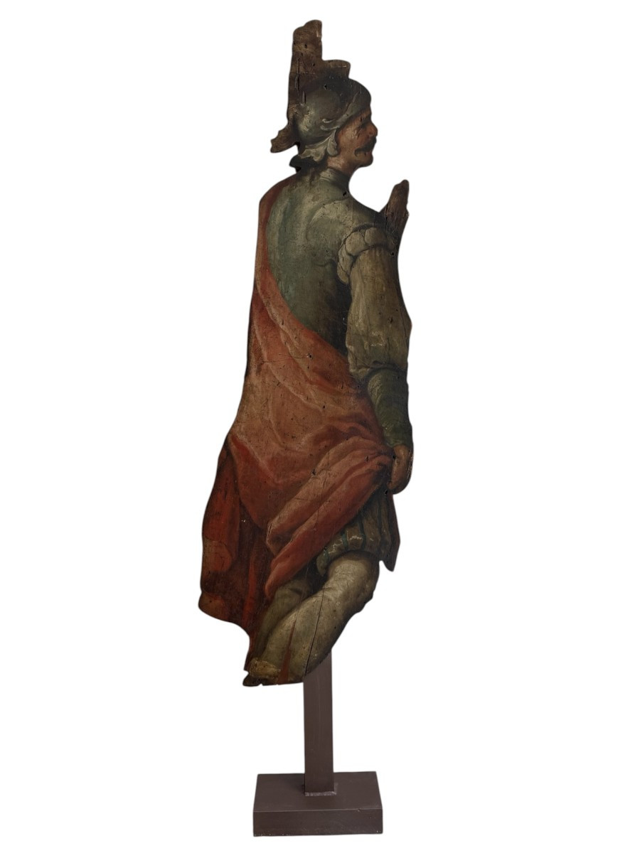 Dipinto su tavola raffigurante un guerriero - Italia, scuola veneziana XVII secolo-photo-2