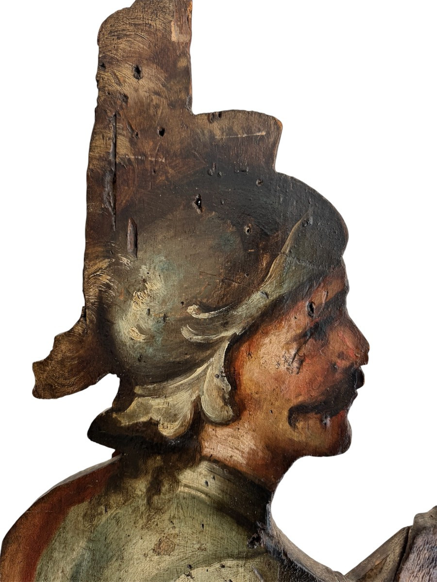 Dipinto su tavola raffigurante un guerriero - Italia, scuola veneziana XVII secolo-photo-4