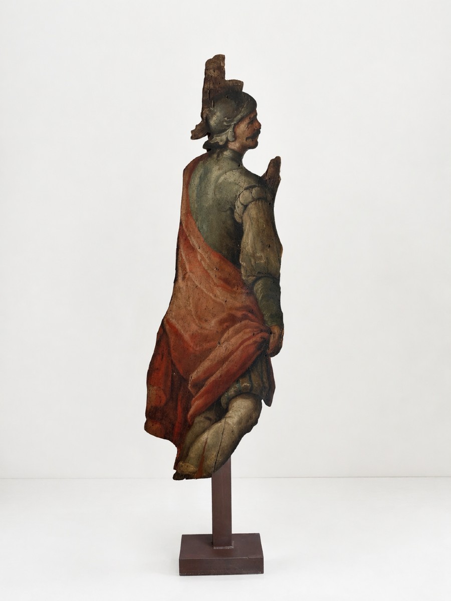 Dipinto su tavola raffigurante un guerriero - Italia, scuola veneziana XVII secolo