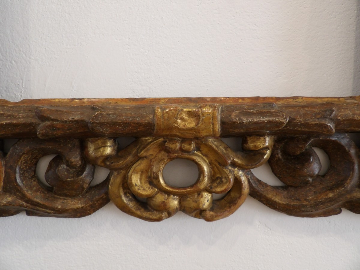 Cornice in legno dorato e bronzato - XVII secolo, Italia centrale-photo-4