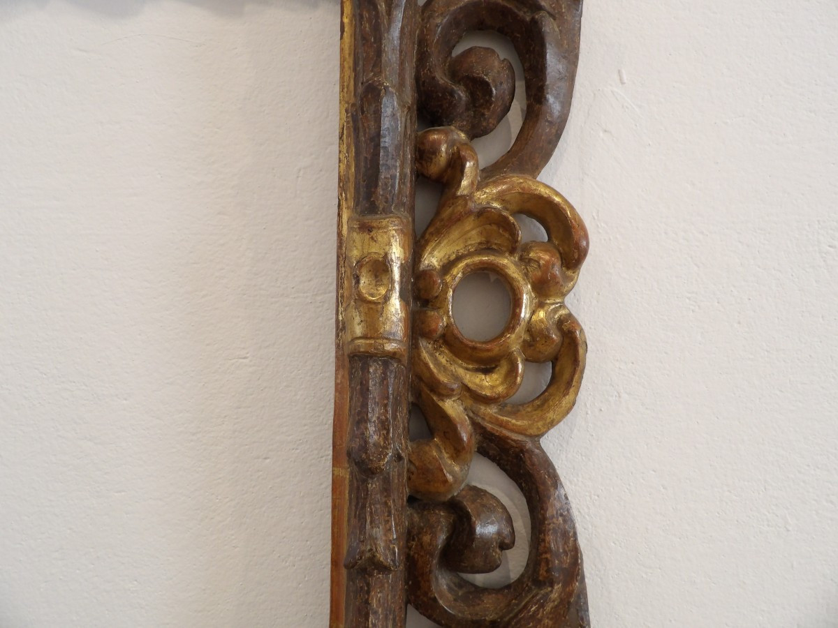 Cornice in legno dorato e bronzato - XVII secolo, Italia centrale-photo-2