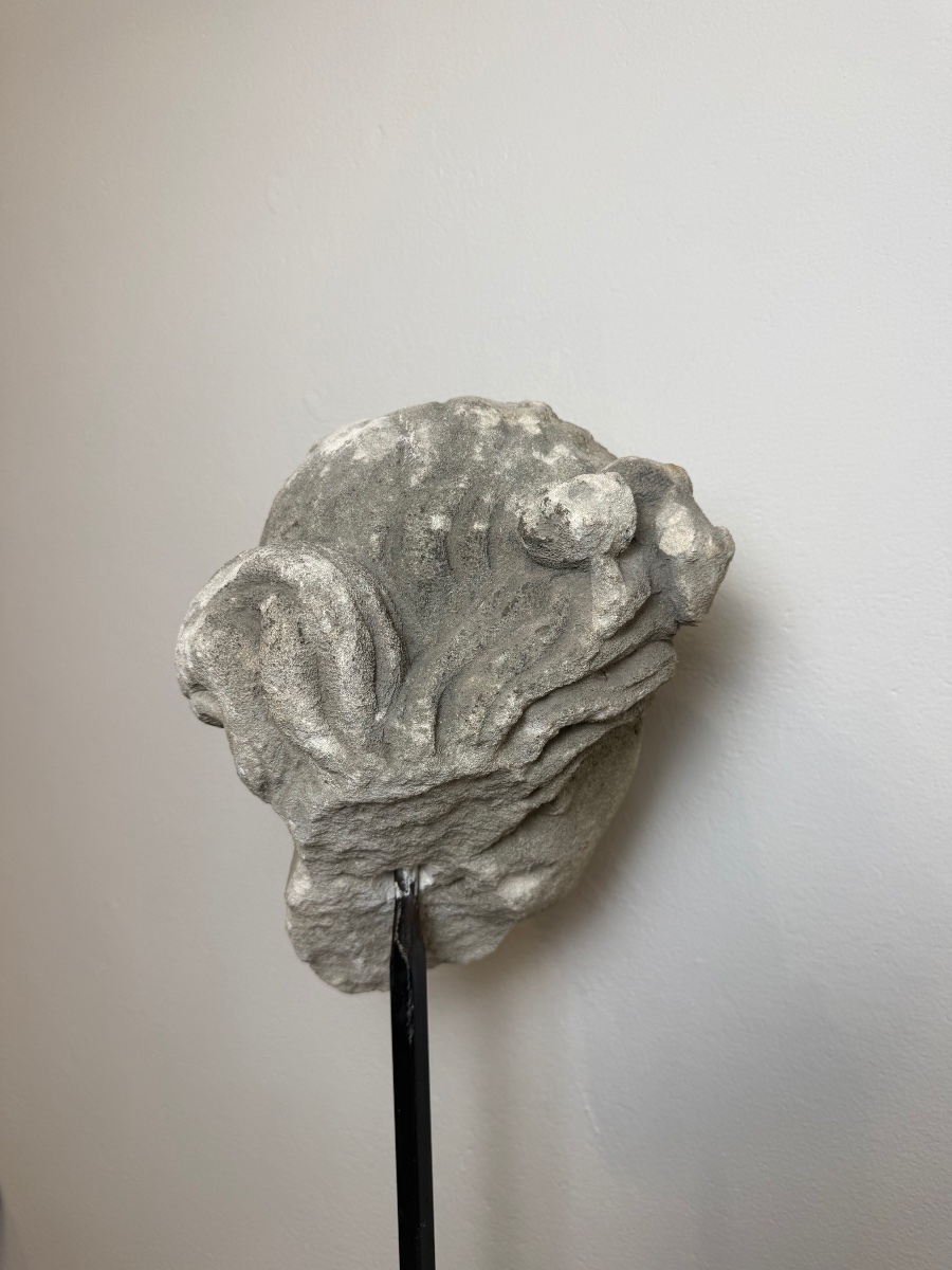 Scultura in pietra raffigurante volto di donna.XVII secolo-photo-6
