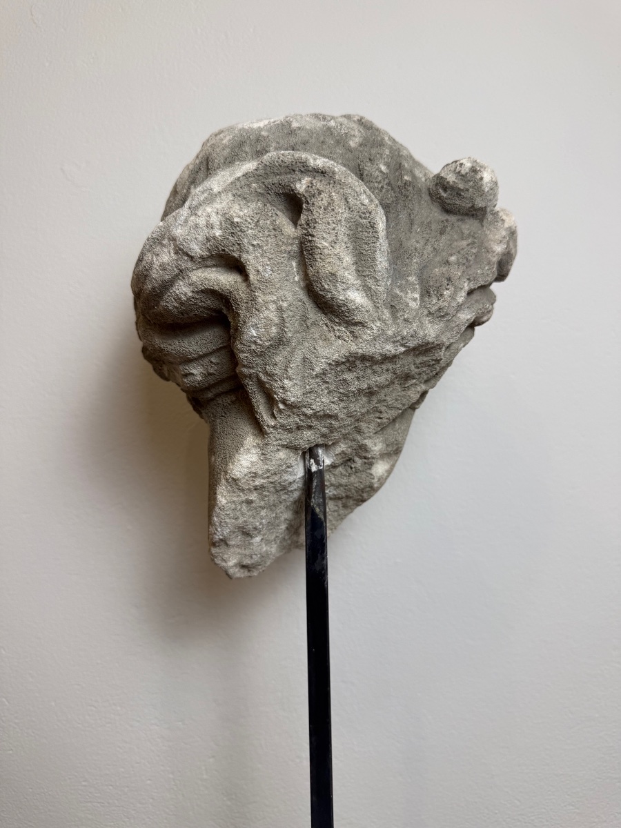 Scultura in pietra raffigurante volto di donna.XVII secolo-photo-7