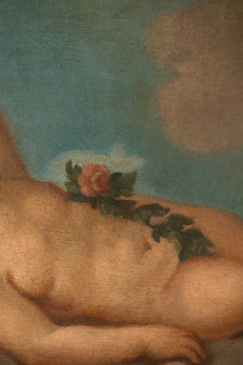 Coppia di dipinti raffiguranti putti - seconda metà XVIII secolo. Scuola veneta -photo-1