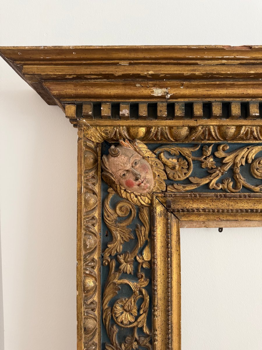 Cornice lombarda in legno laccato e dorato - inizio XVI secolo-photo-4