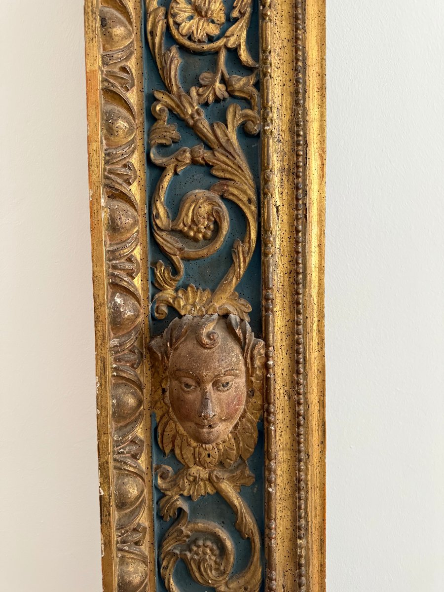 Cornice lombarda in legno laccato e dorato - inizio XVI secolo-photo-1