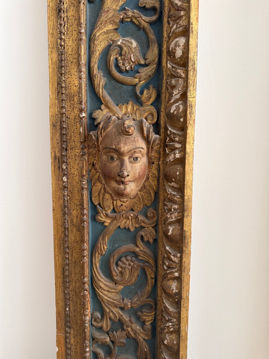 Cornice lombarda in legno laccato e dorato - inizio XVI secolo-photo-3