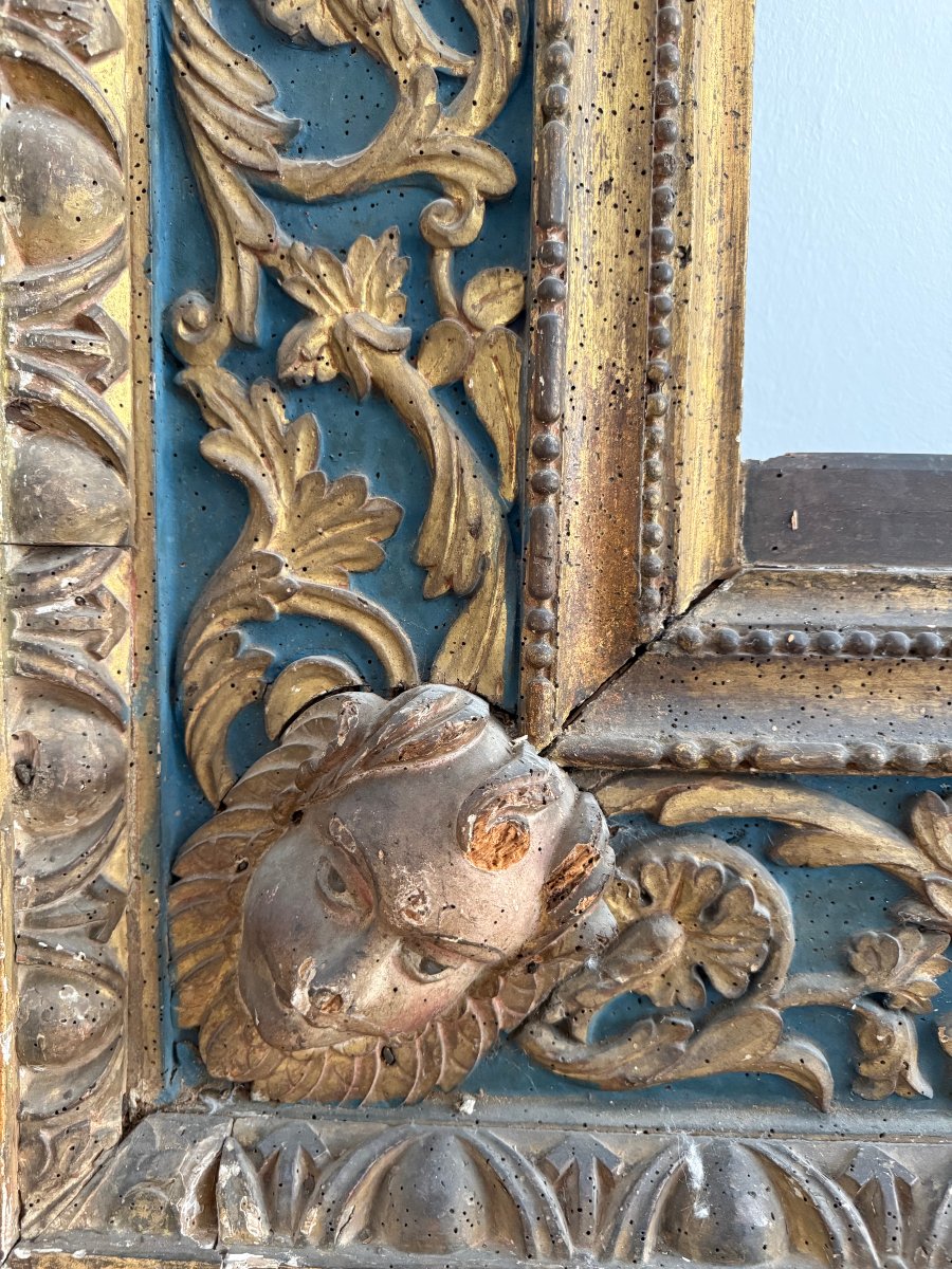 Cornice lombarda in legno laccato e dorato - inizio XVI secolo-photo-4