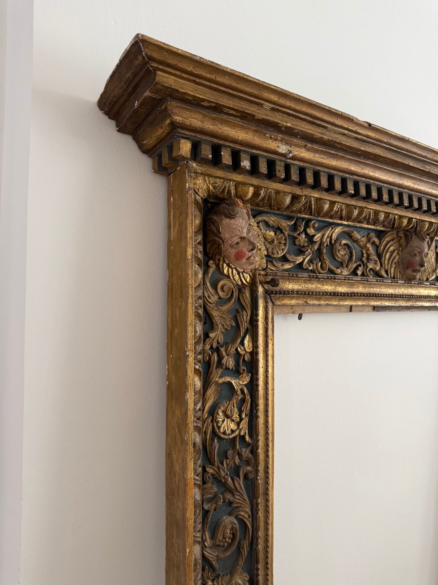Cornice lombarda in legno laccato e dorato - inizio XVI secolo-photo-7