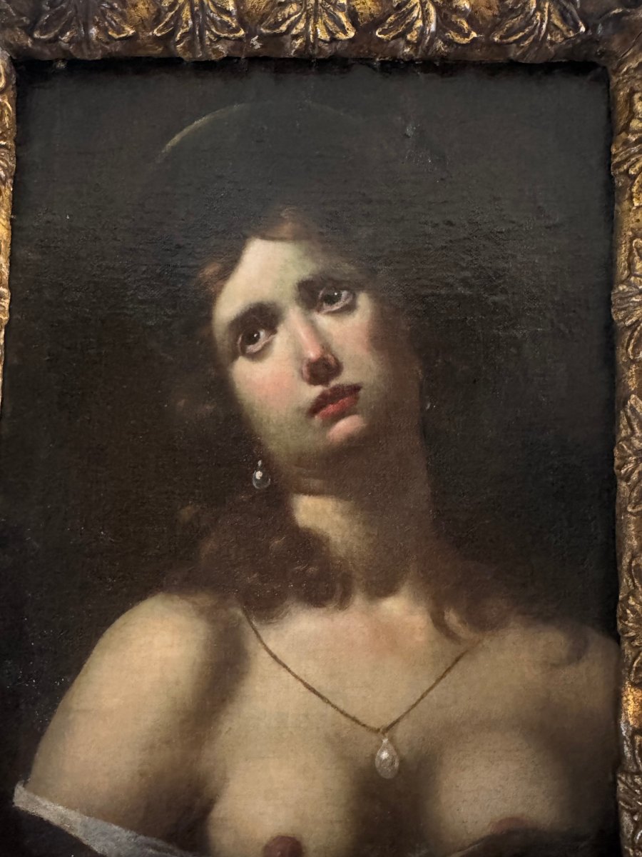 Dipinto olio su tela raffigurante Maria Maddalena - prima metà XVII secolo. Scuola Toscana -photo-3