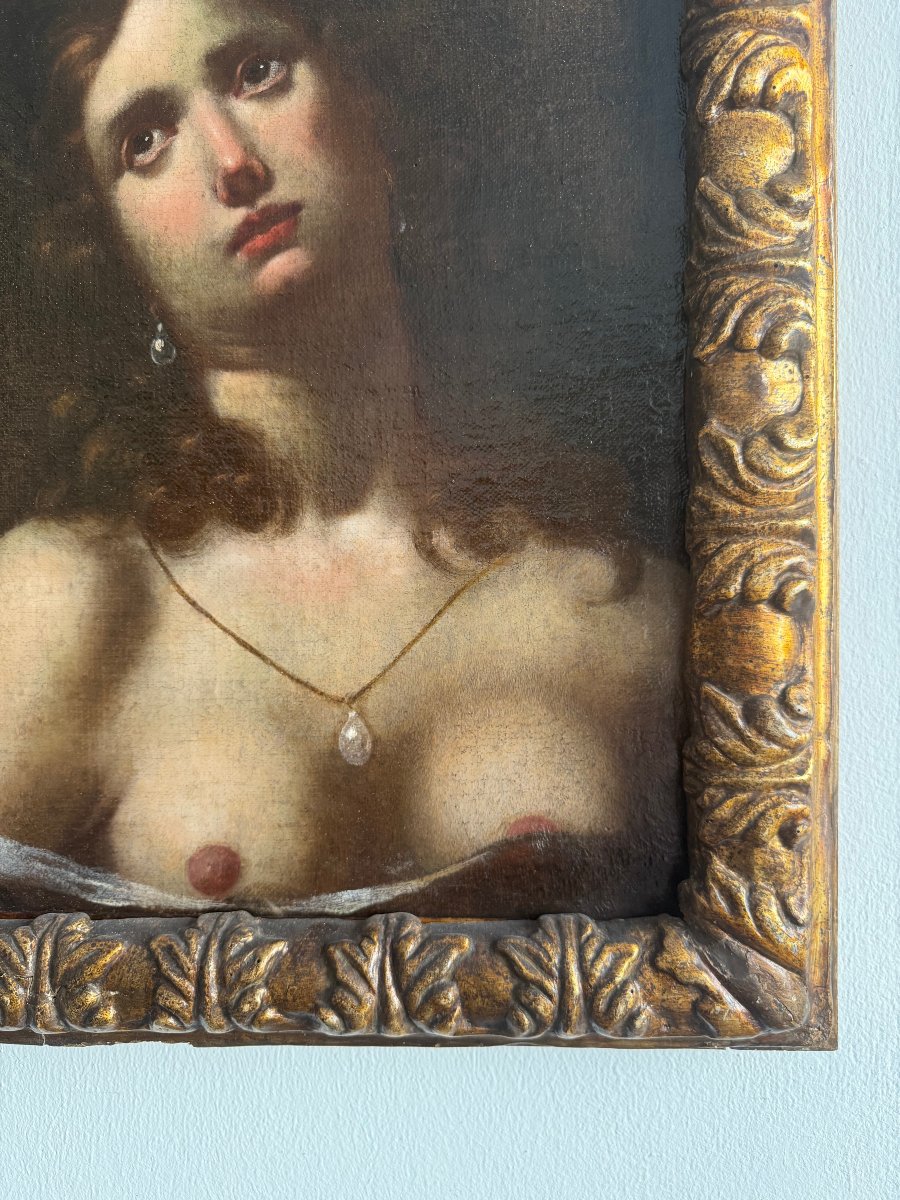 Dipinto olio su tela raffigurante Maria Maddalena - prima metà XVII secolo. Scuola Toscana -photo-1