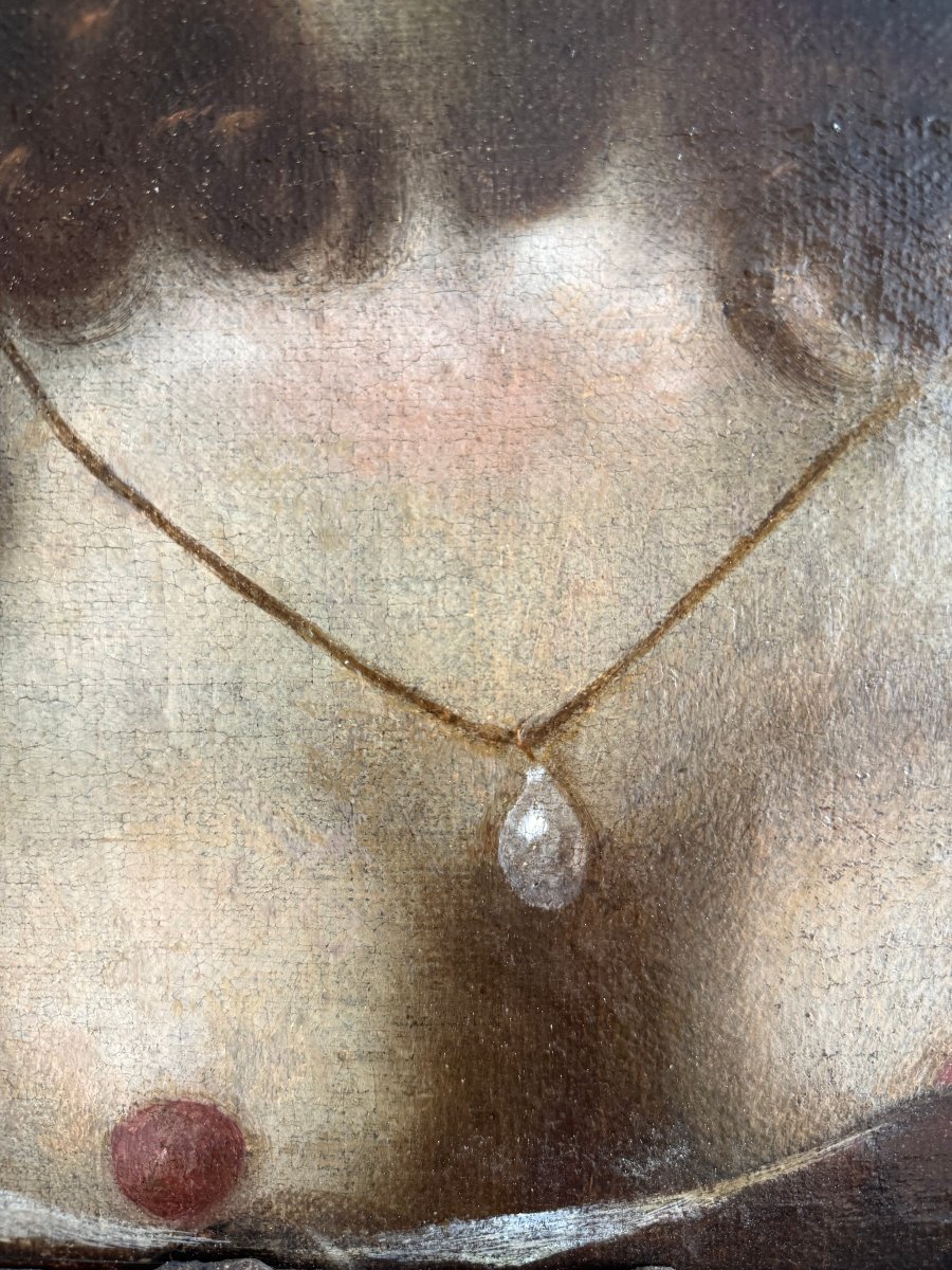 Dipinto olio su tela raffigurante Maria Maddalena - prima metà XVII secolo. Scuola Toscana -photo-3