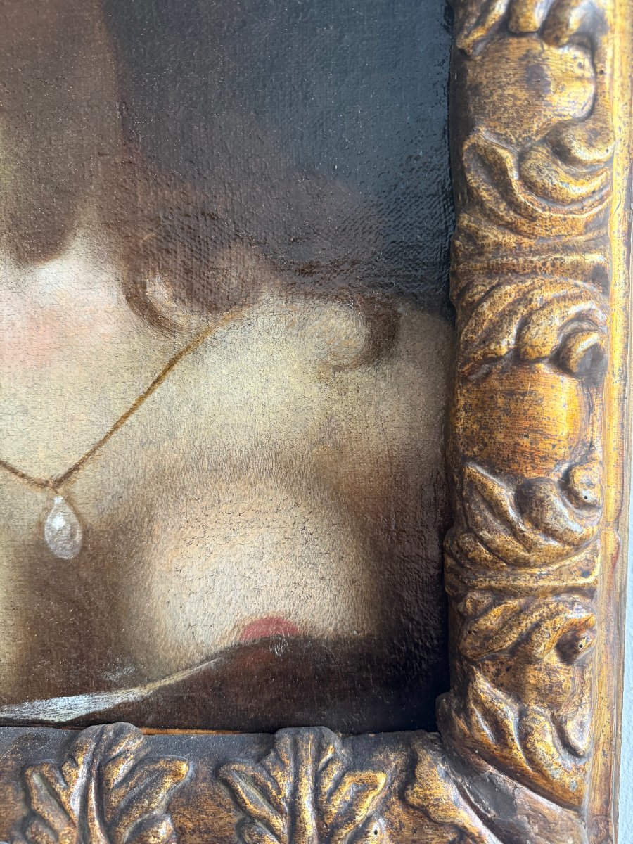 Dipinto olio su tela raffigurante Maria Maddalena - prima metà XVII secolo. Scuola Toscana -photo-4