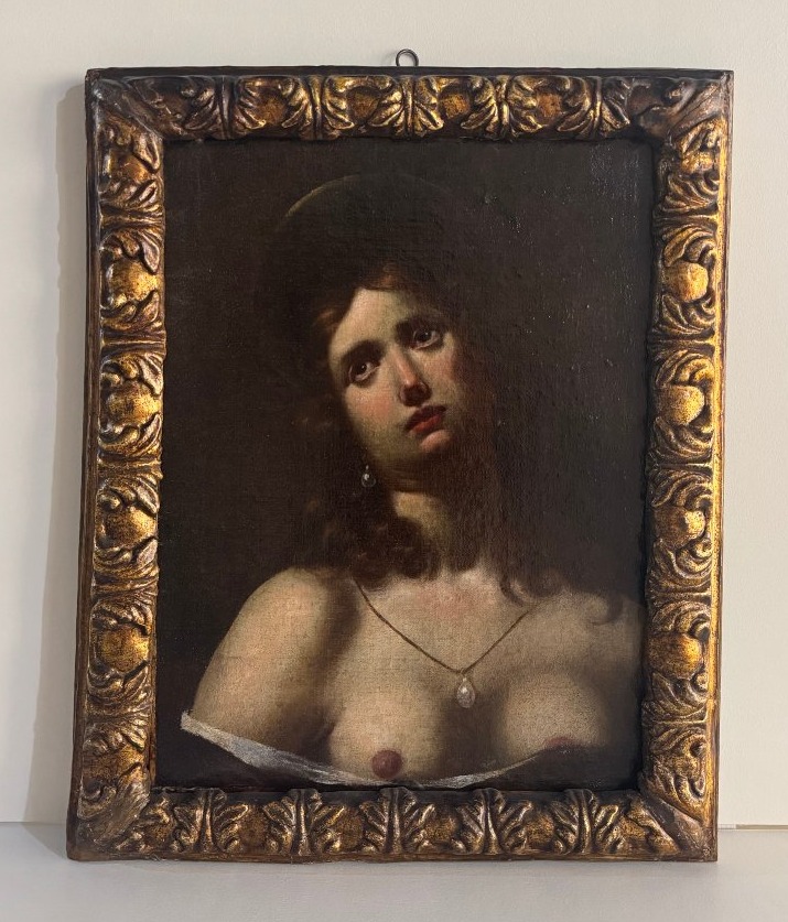 Dipinto olio su tela raffigurante Maria Maddalena - prima metà XVII secolo. Scuola Toscana 
