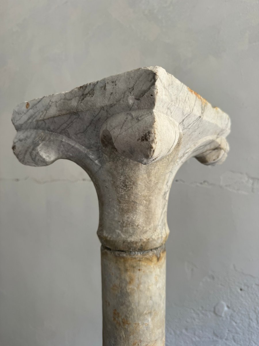 Colonna in marmo - XV secolo. Italia -photo-3