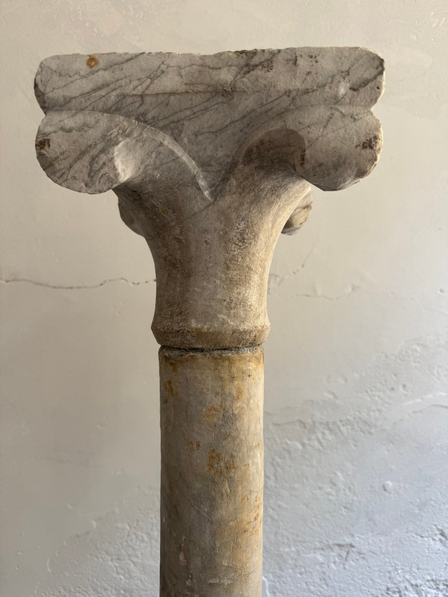 Colonna in marmo - XV secolo. Italia -photo-4