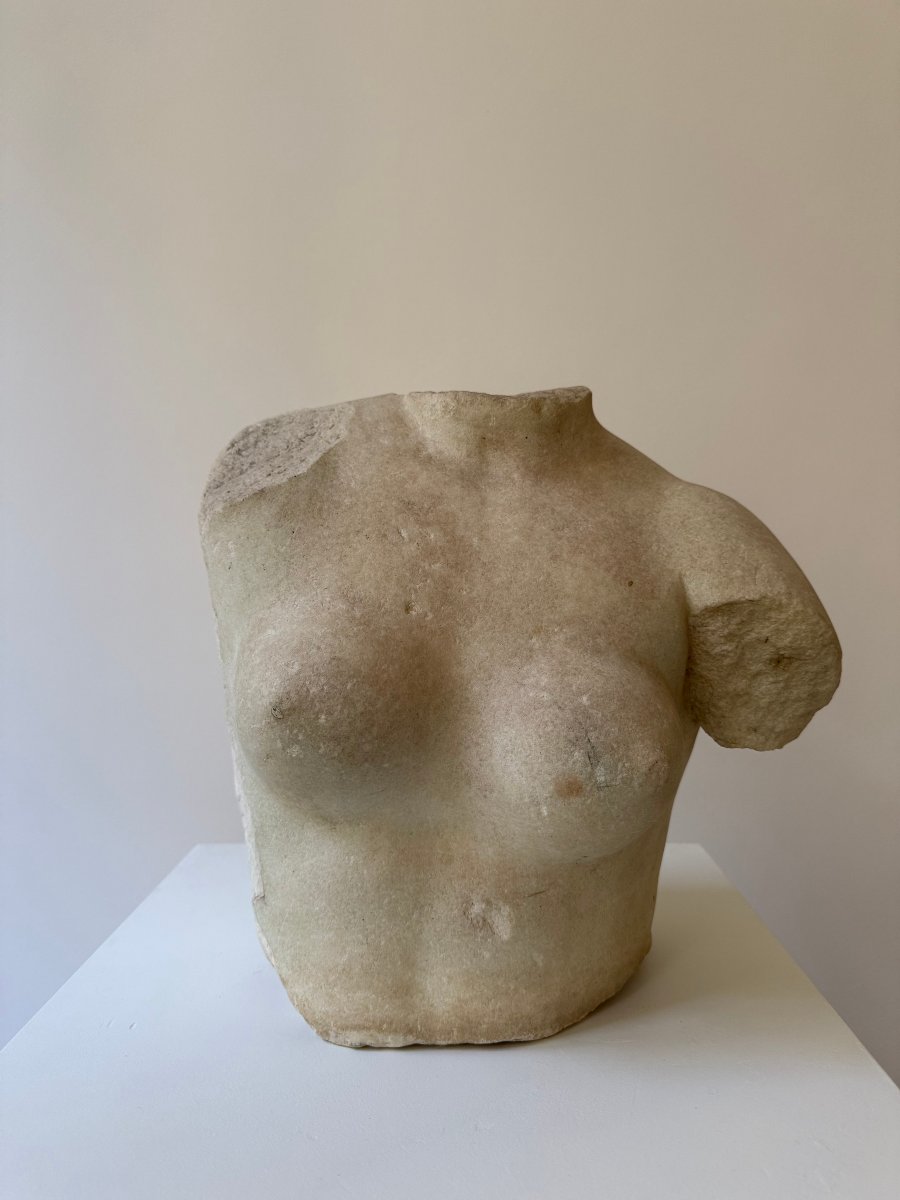 Scultura raffigurante torso di Afrodite in marmo statuario - XVI secolo. Italia 