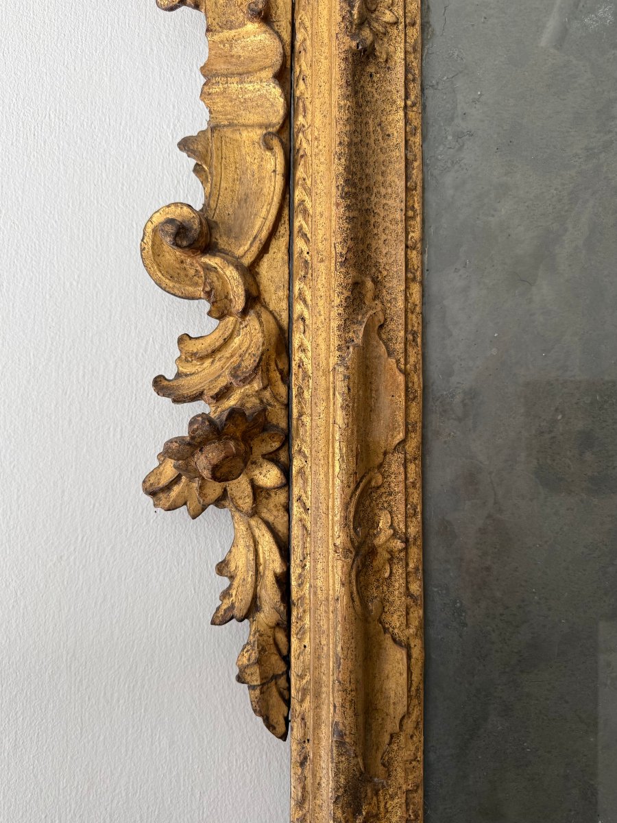 Specchiera veneziana in legno dorato - XVIII secolo-photo-2