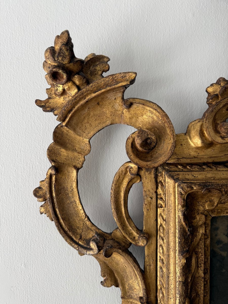 Specchiera veneziana in legno dorato - XVIII secolo-photo-4