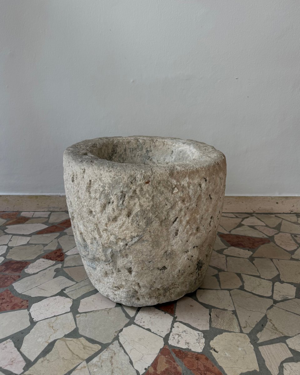 Grande mortaio in pietra - XVII secolo. Italia -photo-5