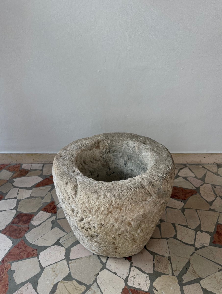Grande mortaio in pietra - XVII secolo. Italia -photo-6