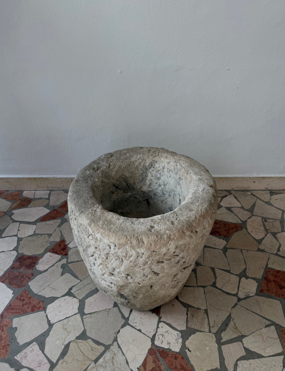 Grande mortaio in pietra - XVII secolo. Italia -photo-7