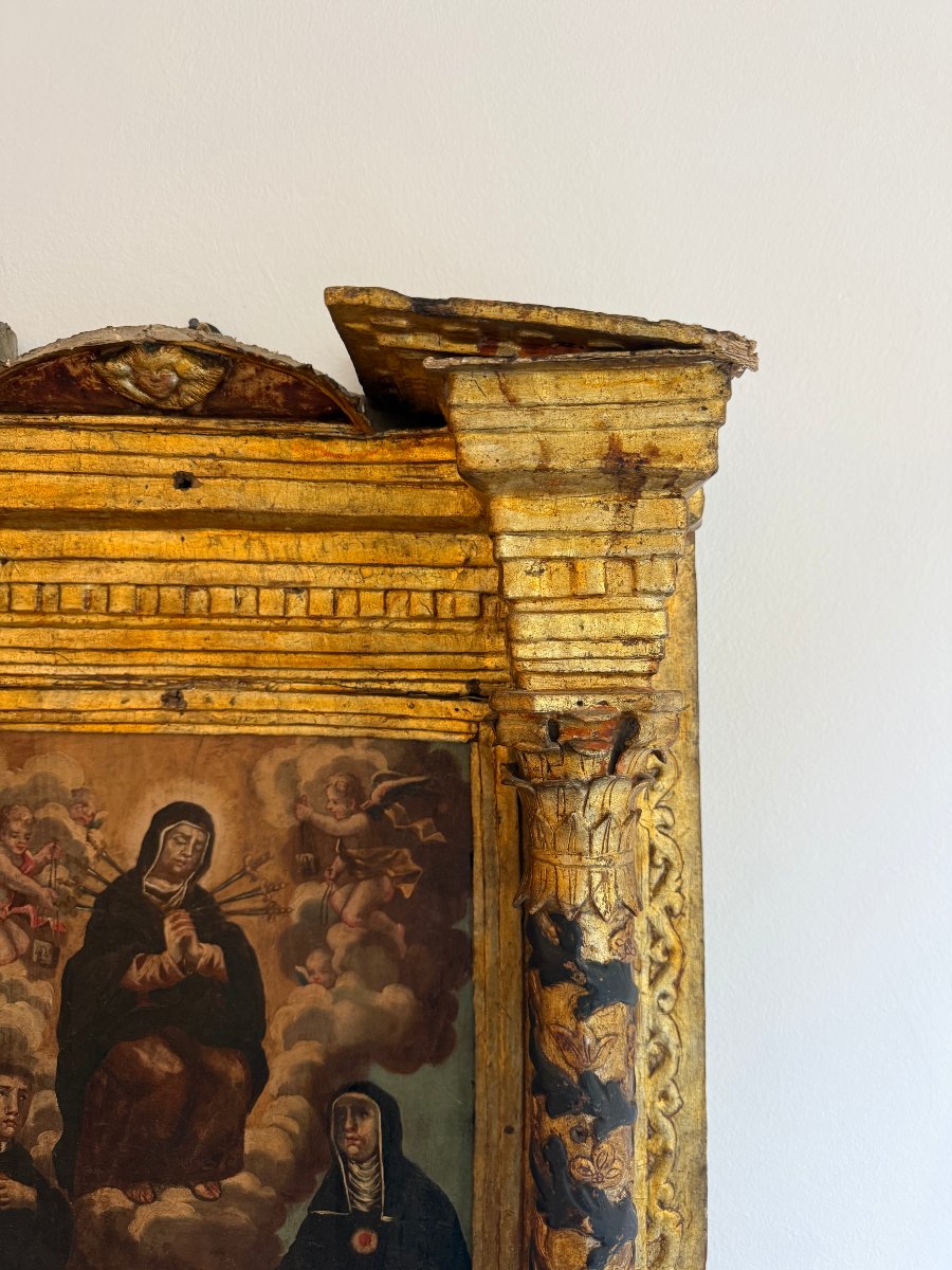Edicola con dipinto su tavola - inizi XVII secolo. Italia centrale.-photo-4