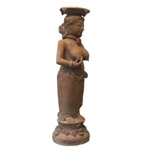 Majapahit, Giava, Figura Femminile in Terracotta, XIV-XV sec