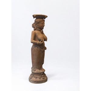 Majapahit, Giava, Figura Femminile in Terracotta, XIV-XV sec