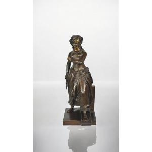 Jeanne Hachette, bronzo Susse Frère Francia, XIX sec