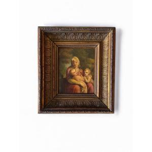 Madonna con il bambino e San Giovanni - Scuola italiana, XVIII 