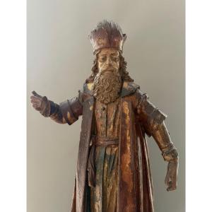 Scultura lignea di dignitario, Austria - periodo fine XV secolo