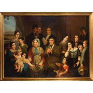 Clementina Morgari Lomazzi.Ritratto di famiglia.XIX secolo