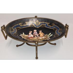 Presentation Cup Especially Porcelain And Bronze Table Napoleon III Child Bowling Game