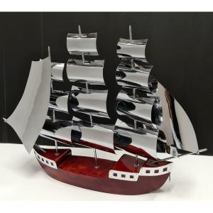 Vintage Scale Model Of A Sailboat Model Boat Design Wood And Metal Circa 1950