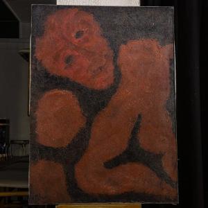 Oil On Canvas "imaginary Character"