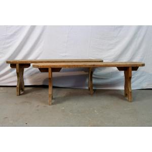 Pair Of Farm Benches