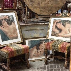 Series Of Nude Color Engravings