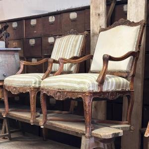 Pair Of Regency Style Armchairs