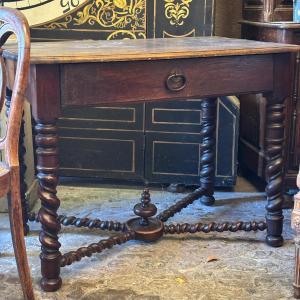 Louis XIII Style Desk With Turned Legs