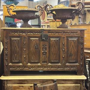 Carved Wooden Chest