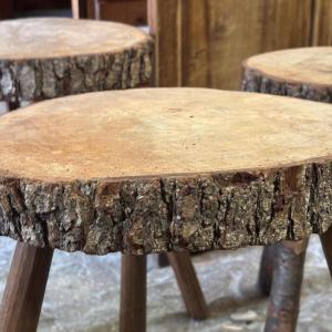 Set Of 3 Folk Art Stools