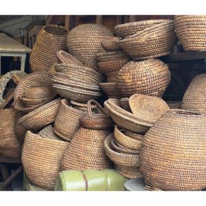 Large Lot Of Grain Baskets