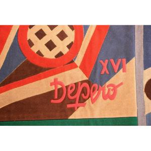 Fortunato Depero (1892 - 1960), "sport Inverndi" Very Large Tapestry 1937