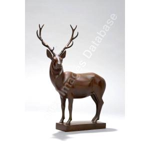 Original Bronze By Yvan Larsen (1924 - 2021) "the Deer" Limited Edition Of 12