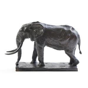 Original Bronze By Damien Colcombet "great African Elephant" Original Bronze 12 Copies  