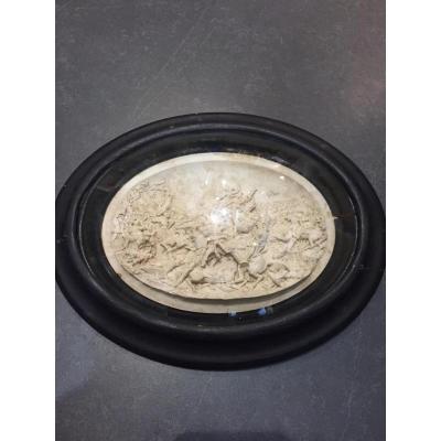 Carved Painting Of A Battle